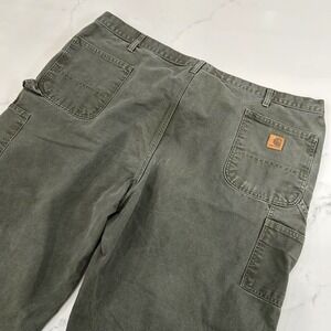 Vintage Carhartt B11 MOS Work Pants Mens 48x32 Moss Green Dungaree Carpenter